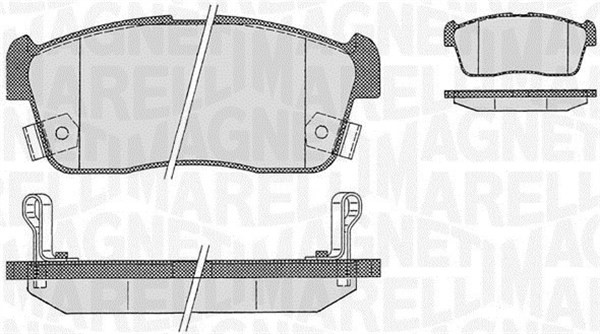 Bromsbeläggsats, Framaxel Magneti marelli 363916060471 MAGNETI MARELLI