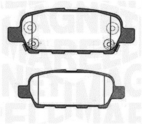 Bromsbeläggsats, Bakaxel Magneti marelli 363916060473 MAGNETI MARELLI
