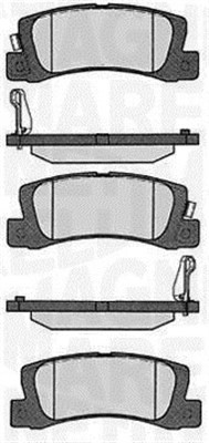Bromsbeläggsats, Bakaxel Magneti marelli 363916060492 MAGNETI MARELLI