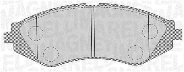 Bromsbeläggsats, Framaxel Magneti marelli 363916060510 MAGNETI MARELLI