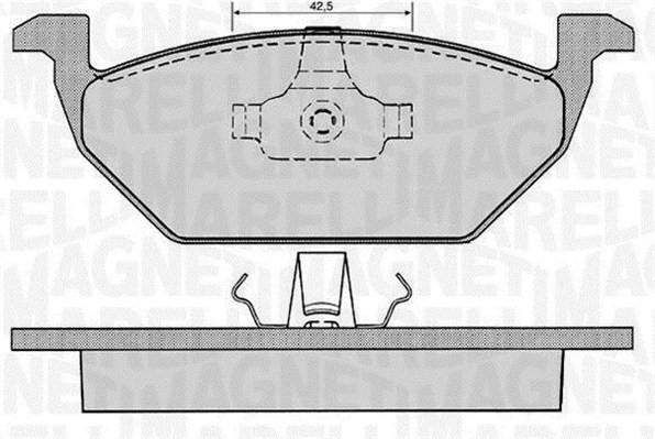Bromsbeläggsats, Framaxel Magneti marelli 363916060515 MAGNETI MARELLI