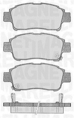 Bromsbeläggsats, Framaxel Magneti marelli 363916060533 MAGNETI MARELLI