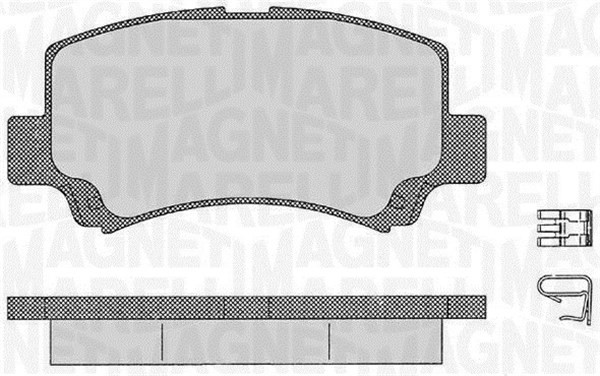 Bromsbeläggsats, Framaxel Magneti marelli 363916060534 MAGNETI MARELLI