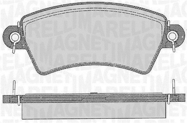 Bromsbeläggsats, Framaxel Magneti marelli 363916060537 MAGNETI MARELLI