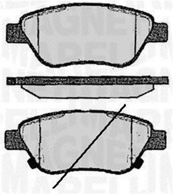 Bromsbeläggsats, Framaxel Magneti marelli 363916060559 MAGNETI MARELLI