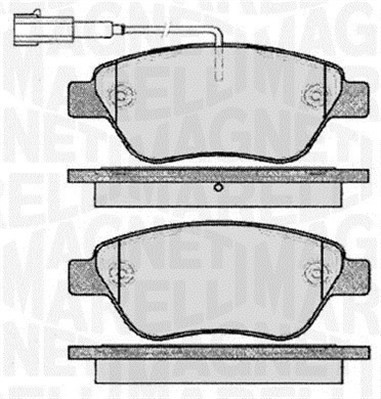 Bromsbeläggsats, Framaxel Magneti marelli 363916060560 MAGNETI MARELLI