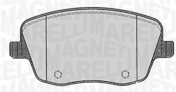 Bromsbeläggsats, Framaxel Magneti marelli 363916060575 MAGNETI MARELLI