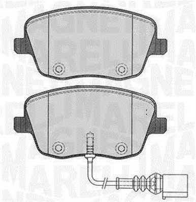 Bromsbeläggsats, Framaxel Magneti marelli 363916060576 MAGNETI MARELLI