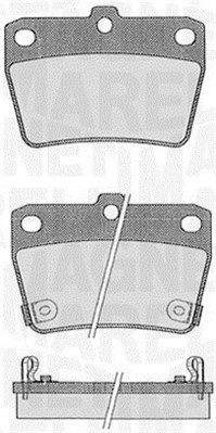 Bromsbeläggsats, Bakaxel Magneti marelli 363916060578 MAGNETI MARELLI