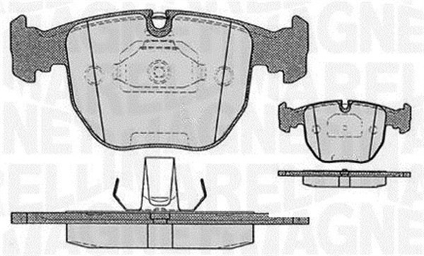 Bromsbeläggsats, Framaxel Magneti marelli 363916060579 MAGNETI MARELLI