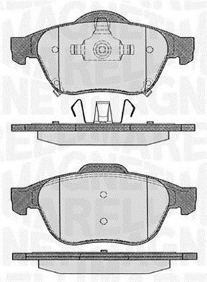 Bromsbeläggsats, Framaxel Magneti marelli 363916060595 MAGNETI MARELLI