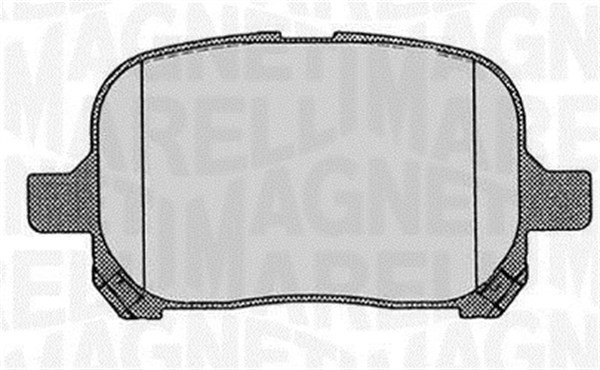 Bromsbeläggsats, Framaxel Magneti marelli 363916060597 MAGNETI MARELLI