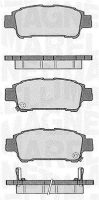 Bromsbeläggsats, Bakaxel Magneti marelli 363916060598 MAGNETI MARELLI