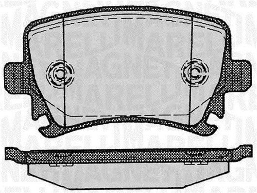 Bromsbeläggsats, Bakaxel MAGNETI MARELLI