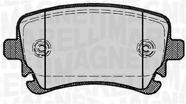 Bromsbeläggsats, Bakaxel Magneti marelli 363916060602 MAGNETI MARELLI