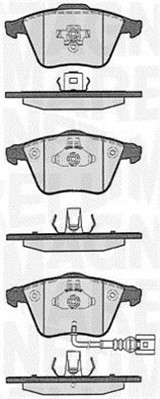 Bromsbeläggsats, Framaxel Magneti marelli 363916060606 MAGNETI MARELLI