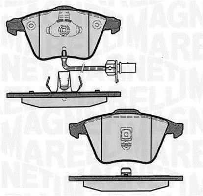 Bromsbeläggsats, Framaxel Magneti marelli 363916060607 MAGNETI MARELLI