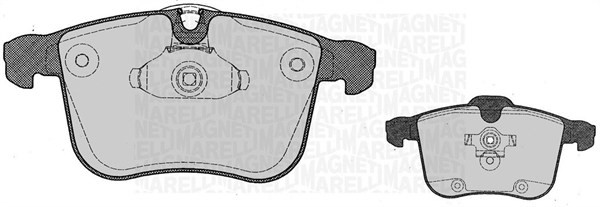 Bromsbeläggsats, Framaxel Magneti marelli 363916060612 MAGNETI MARELLI