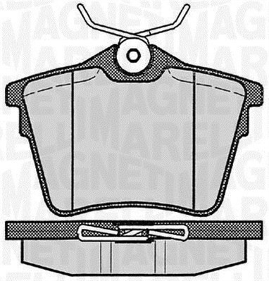 Bromsbeläggsats, Bakaxel Magneti marelli 363916060616 MAGNETI MARELLI