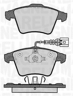 Bromsbeläggsats, Framaxel Magneti marelli 363916060625 MAGNETI MARELLI