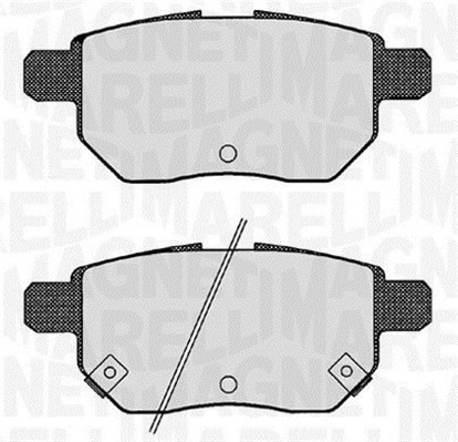Bromsbeläggsats, Bakaxel Magneti marelli 363916060629 MAGNETI MARELLI