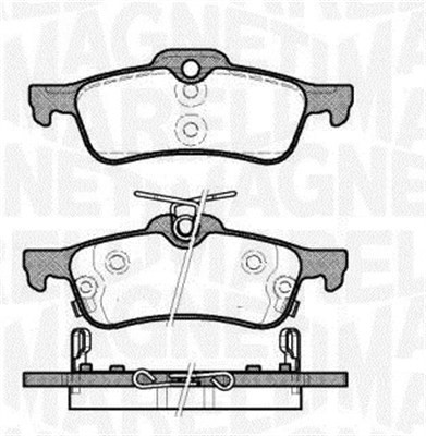 Bromsbeläggsats, Bakaxel Magneti marelli 363916060631 MAGNETI MARELLI
