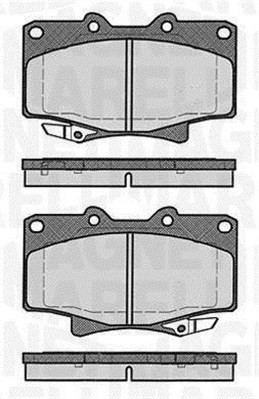 Bromsbeläggsats, Framaxel Magneti marelli 363916060635 MAGNETI MARELLI