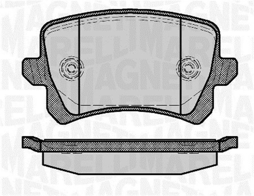 Bromsbeläggsats, Bakaxel Magneti marelli 363916060658 MAGNETI MARELLI