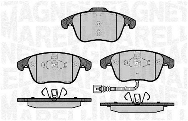 Bromsbeläggsats, Framaxel Magneti marelli 363916060659 MAGNETI MARELLI
