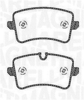 Bromsbeläggsats, Bakaxel Magneti marelli 363916060673 MAGNETI MARELLI