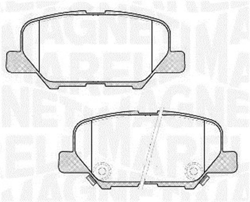 Bromsbeläggsats, Bakaxel Magneti marelli 363916060678 MAGNETI MARELLI