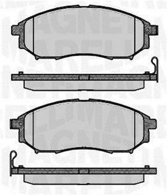 Bromsbeläggsats, Framaxel Magneti marelli 363916060683 MAGNETI MARELLI