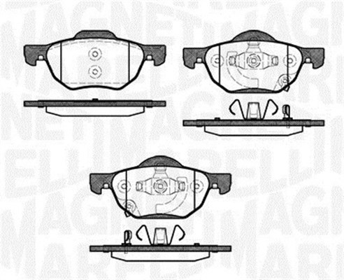Bromsbeläggsats, Framaxel Magneti marelli 363916060691 MAGNETI MARELLI