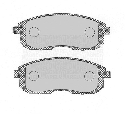 Bromsbeläggsats, Framaxel Magneti marelli 363916060696 MAGNETI MARELLI