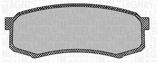 Bromsbeläggsats, Bakaxel Magneti marelli 363916060705 MAGNETI MARELLI