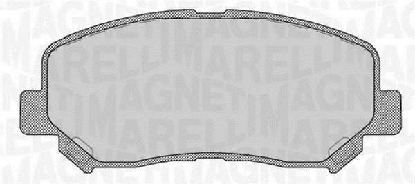 Bromsbeläggsats, Framaxel Magneti marelli 363916060710 MAGNETI MARELLI