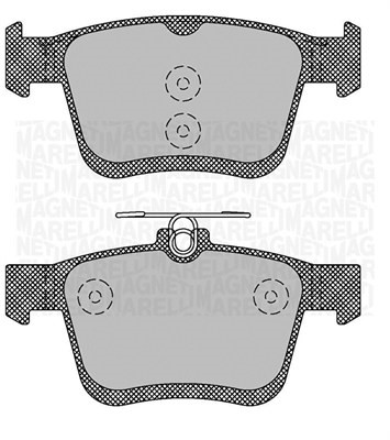 Bromsbeläggsats, Bakaxel Magneti marelli 363916060714 MAGNETI MARELLI