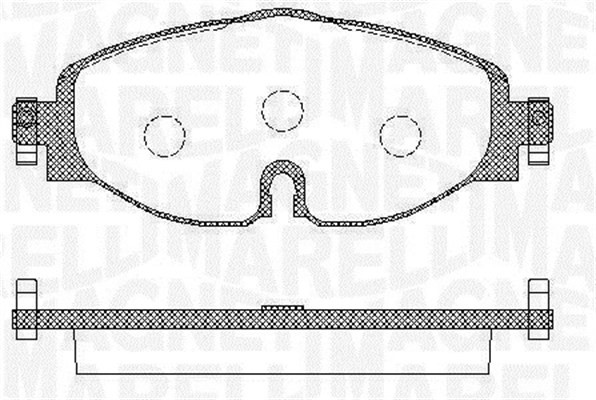 Bromsbeläggsats, Framaxel, Bakaxel Magneti marelli 363916060716 MAGNETI MARELLI