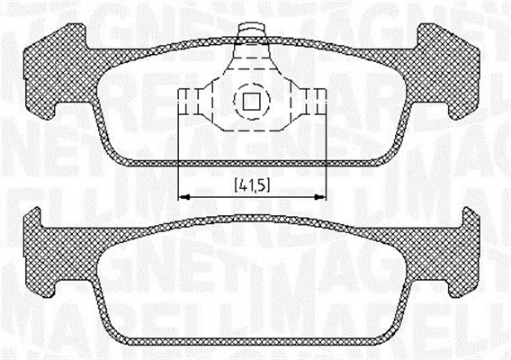 Bromsbeläggsats, Framaxel Magneti marelli 363916060718 MAGNETI MARELLI