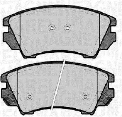 Bromsbeläggsats, Framaxel Magneti marelli 363916060724 MAGNETI MARELLI