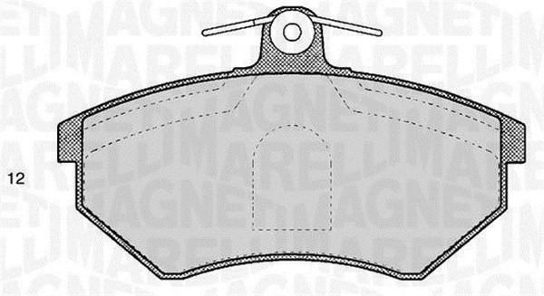 Bromsbeläggsats, Framaxel Magneti marelli 363916060806 MAGNETI MARELLI