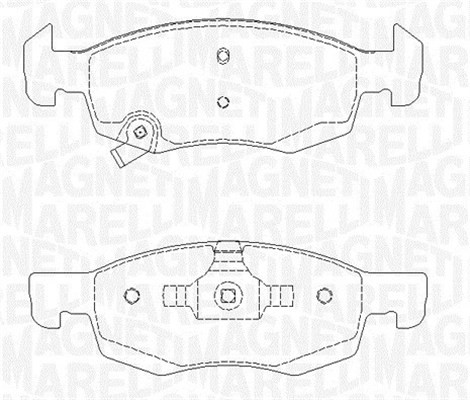 Bromsbeläggsats, Framaxel Magneti marelli 363916060813 MAGNETI MARELLI