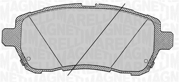 Bromsbeläggsats, Framaxel Magneti marelli 363916060818 MAGNETI MARELLI