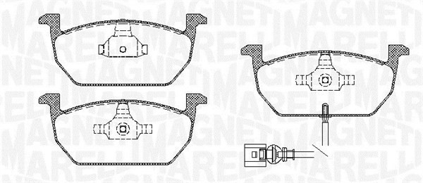 Bromsbeläggsats, Framaxel Magneti marelli 363916060819 MAGNETI MARELLI