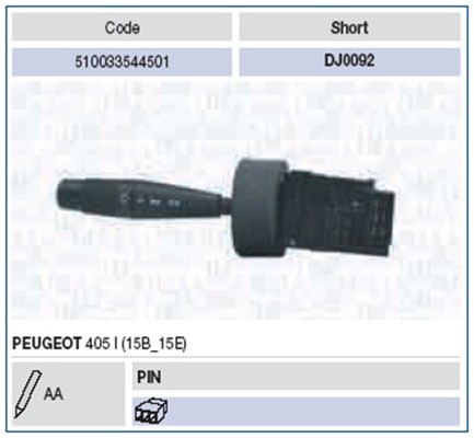 Rattstångsbrytare Magneti marelli 510033544501 MAGNETI MARELLI