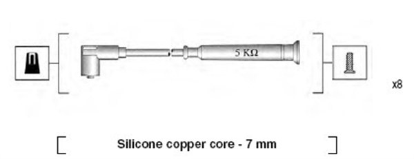 Tändkabelsats Magneti marelli 941045270514 MAGNETI MARELLI