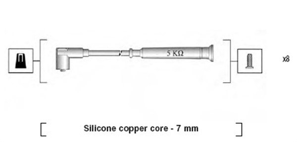 Tändkabelsats Magneti marelli 941045340520 MAGNETI MARELLI