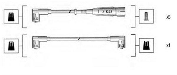 Tändkabelsats Magneti marelli 941055110535 MAGNETI MARELLI