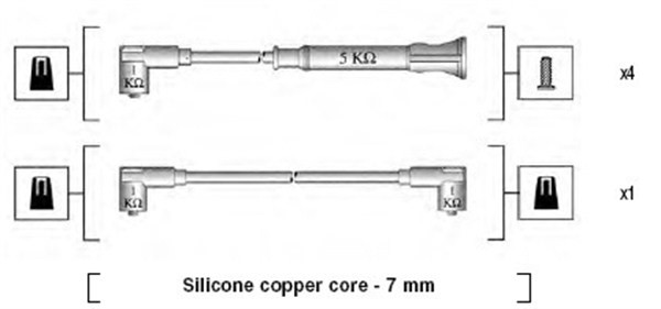 Tändkabelsats Magneti marelli 941075270562 MAGNETI MARELLI