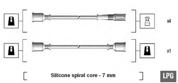 Tändkabelsats Magneti marelli 941095000580 MAGNETI MARELLI
